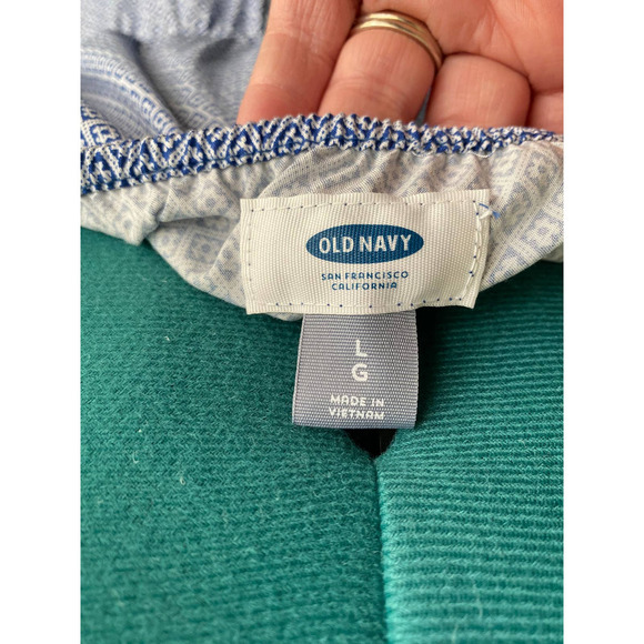 Old Navy Sleeveless Dress Large Adjustable Straps Light Blue Print NWT - Picture 6 of 9